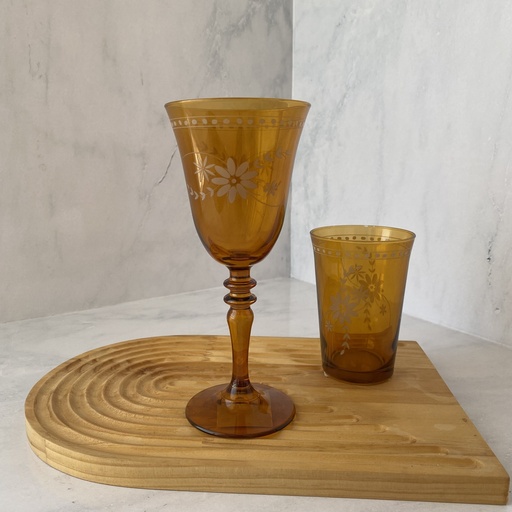 [NZN141] Verre A Pied Nazenin Amber 27 Cl