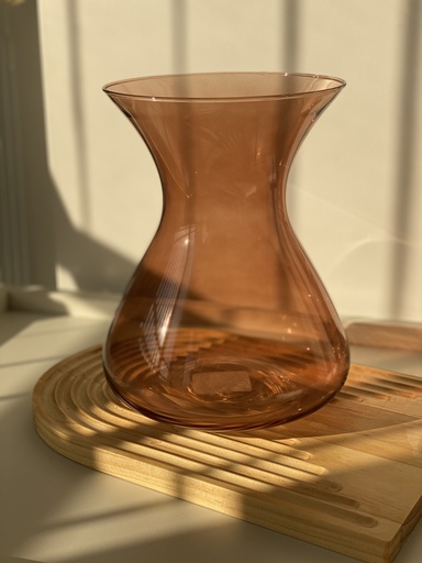 [VA.IBL.001.001] Vase Ince Belli Marron  15X28cm