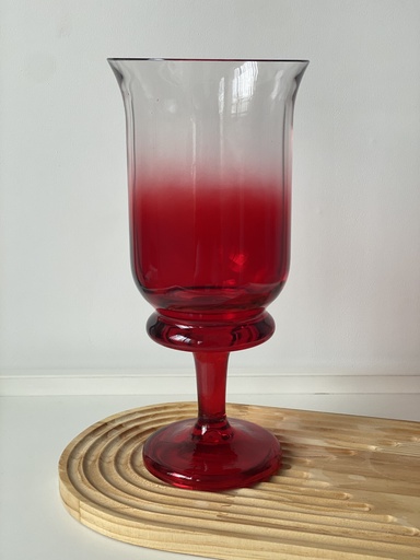 [VA.RVA.002.001] Vase A Pied Riva Rouge Petit