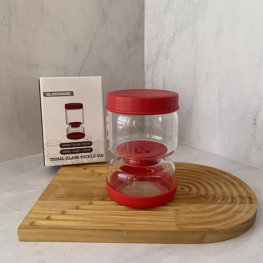 [GPJ750RD] Pot en verre pour cornichon 750 ml
