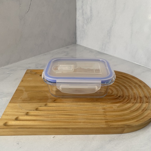 [LQ370RC] Boite de conserv en verre rectangle 370 ml +cv