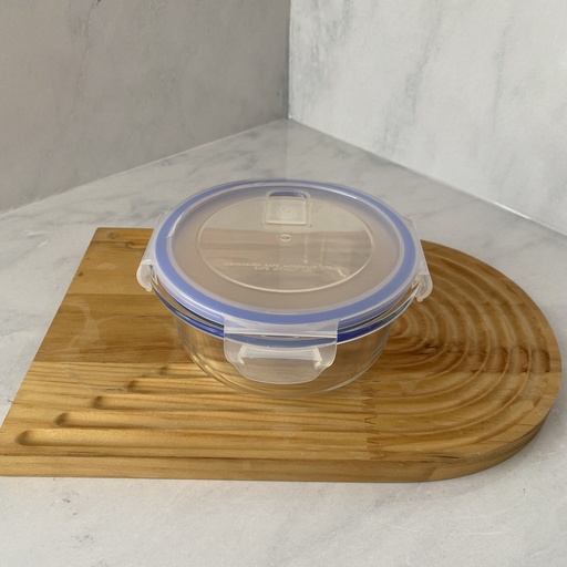 [LQ650RD] Boite de conserv en verre ronde 650 ml +cv