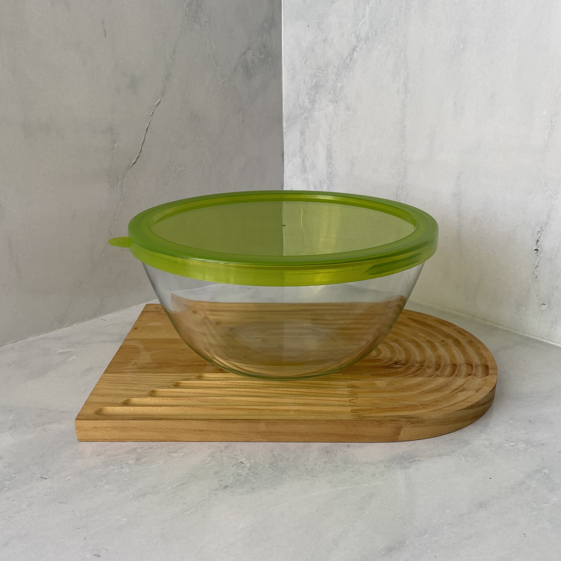 [YSL2.5RD] Bol à mixer en verre avec couvercle 2.5 L