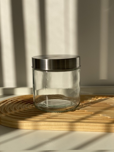 [CWS700RD] Bocal en verre  700 ml + couver en acier inoxydable