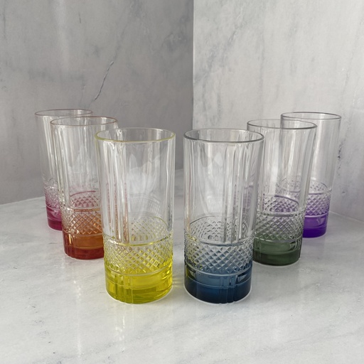 [27626020006] BRILLANTE SET 6 PCS VERRE HB COULEUR 