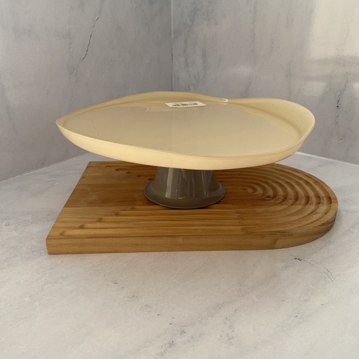 [14184A] Istanbul Presentoir A Gateau Beige 26Cm 