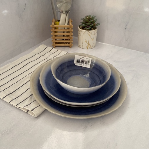 [15103] Kronos Assiette Dessert Blue 20Cm