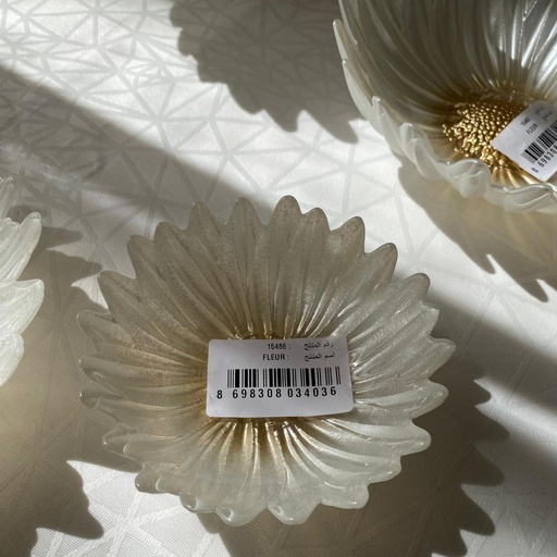 [16486] AK bol FLEUR-CENTER GOLD - PEARL WHITE