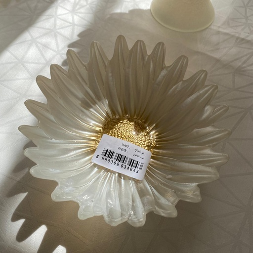 [16487] AK bol 18 FLEUR-CENTER GOLD - PEARL WHITE