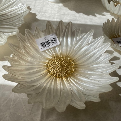 [16493] AK bol  21 FLEUR-CENTER GOLD - PEARL WHITE