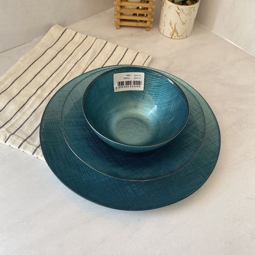[17855] Textile Bol Metalic Blue 15Cm