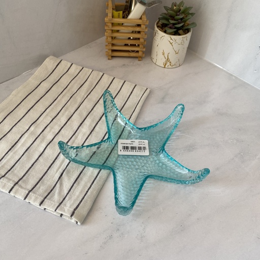 [19023] Starfish Assiette Aqua Blue 21Cm