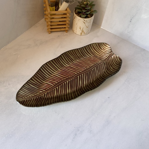 [19202] Leaf Assiette Verte 36Cm