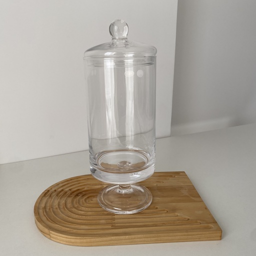 [KV.SLN.054] Cylinder Jar A Pied 12*33Cm