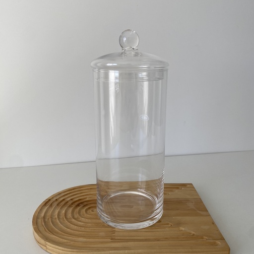 [KV.SLN.005] Cylinder Jar En Verre 12*24,5Cm