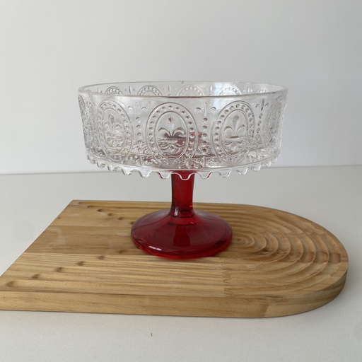 [FL.IFD.100.600] Fleur Delis Coupelle Sur Pied Rouge