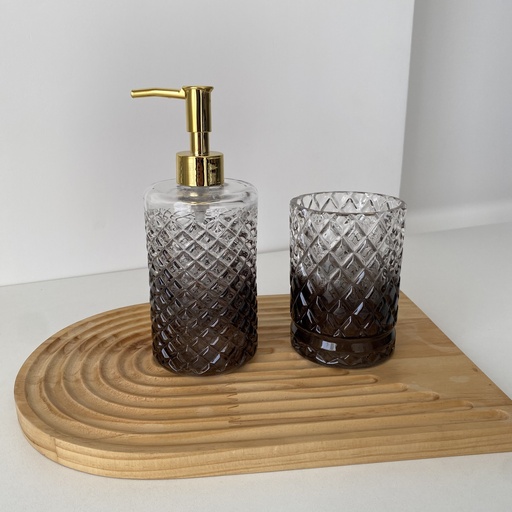 [BY.KFS.001.001] KAFES  ENSEMBLE DE SALLE DE BAIN  LOT DE 2 TRANSPARANT