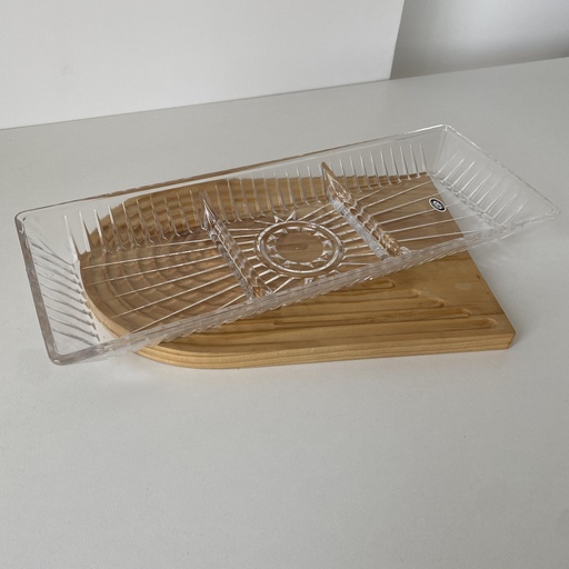 [LN.SDU.039.00.000] 39*15*4 cm Plataux a servire triforme