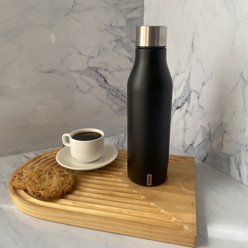 [1512-002] BOUTEILLE ISOLANTE ACIER INOXYDABLE 0.5L NOIR 