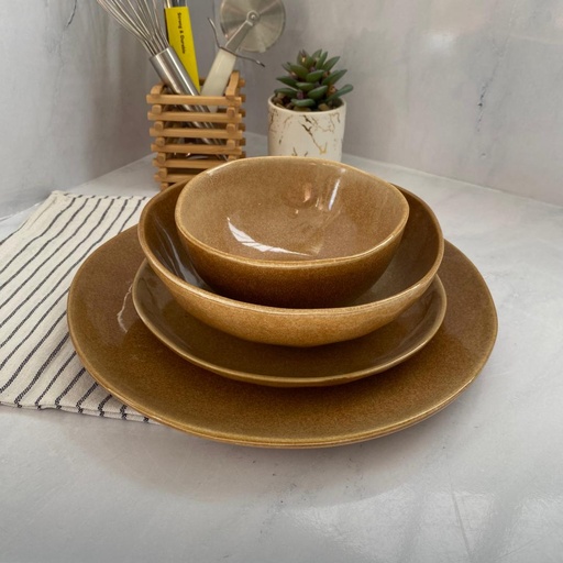 [2150-014E] SERVICE A TABLE MARRON