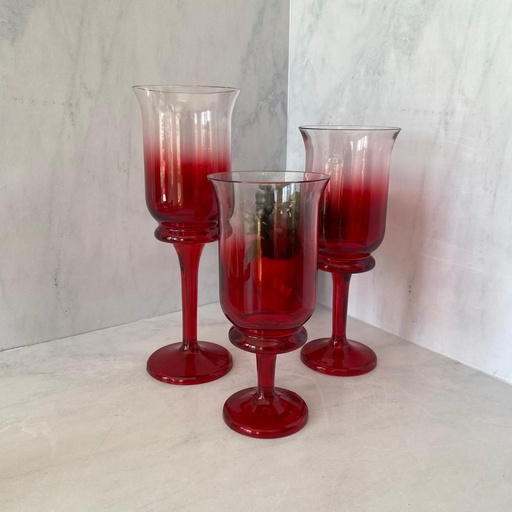 [VA.RVA.004.001 - VA.RVA.003.001 - VA.RVA.002.001] Pack Vases Riva 3Pcs Rouge
