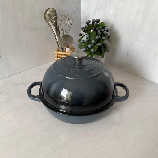 [8865-8] Tajine En Fonte Gris Fonce 26Cm