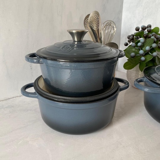 [8862-8] MARMITE 2 PCS EN FONT GRIS FONCE