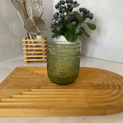 [GR124-G] Sunflower Verre Forme Basse Vert