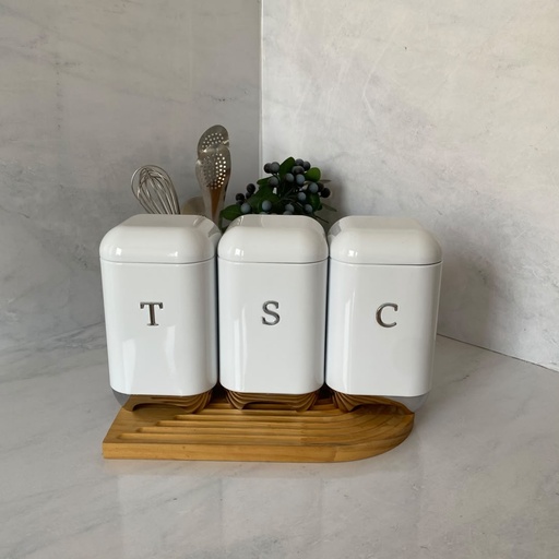 [113379-U001AB] Set De 3 Boites Blanc
